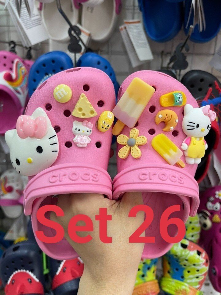 Charm, jibit mới, chuyên gắn giày dép crocs, bán theo set - PB248