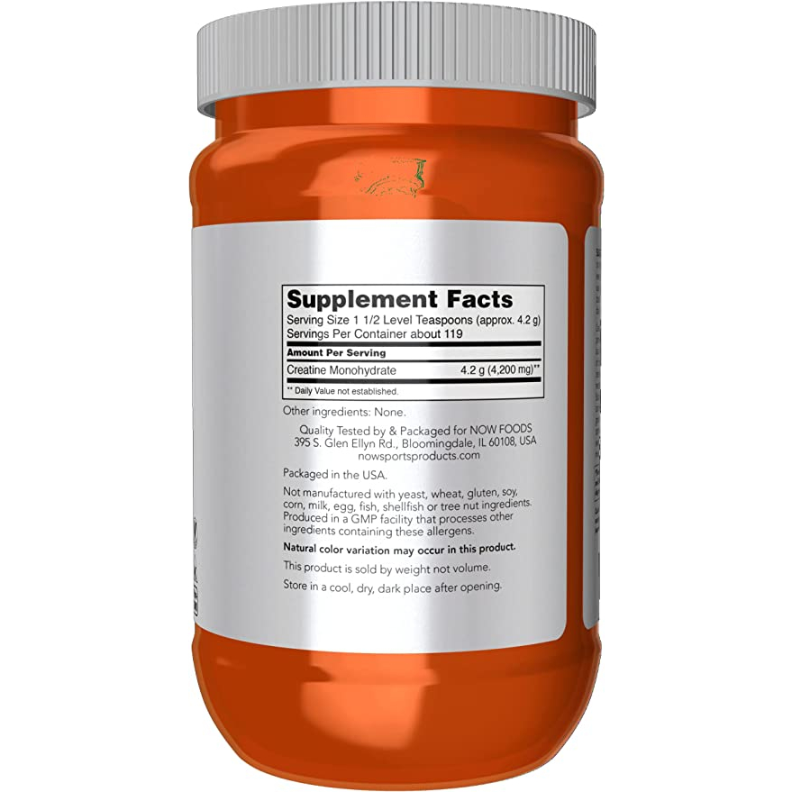 CREATINE | Bột Hỗ Trợ Tăng Cường Cơ Bắp | Now Micronized Creatine Monohydrate Powder [500G]