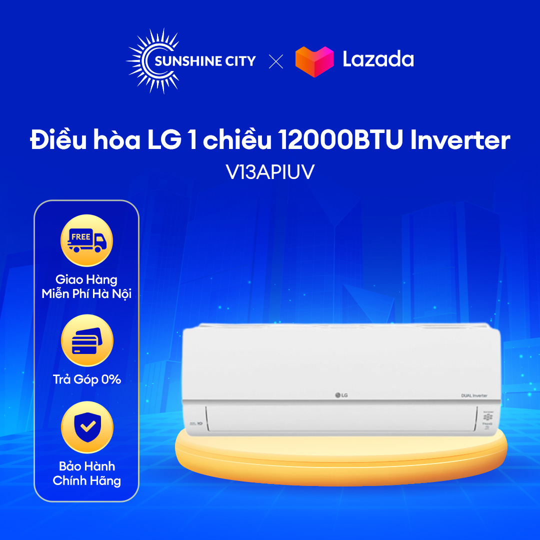 Điều hòa lg 1 chiều 12000btu inverter v13apiuv