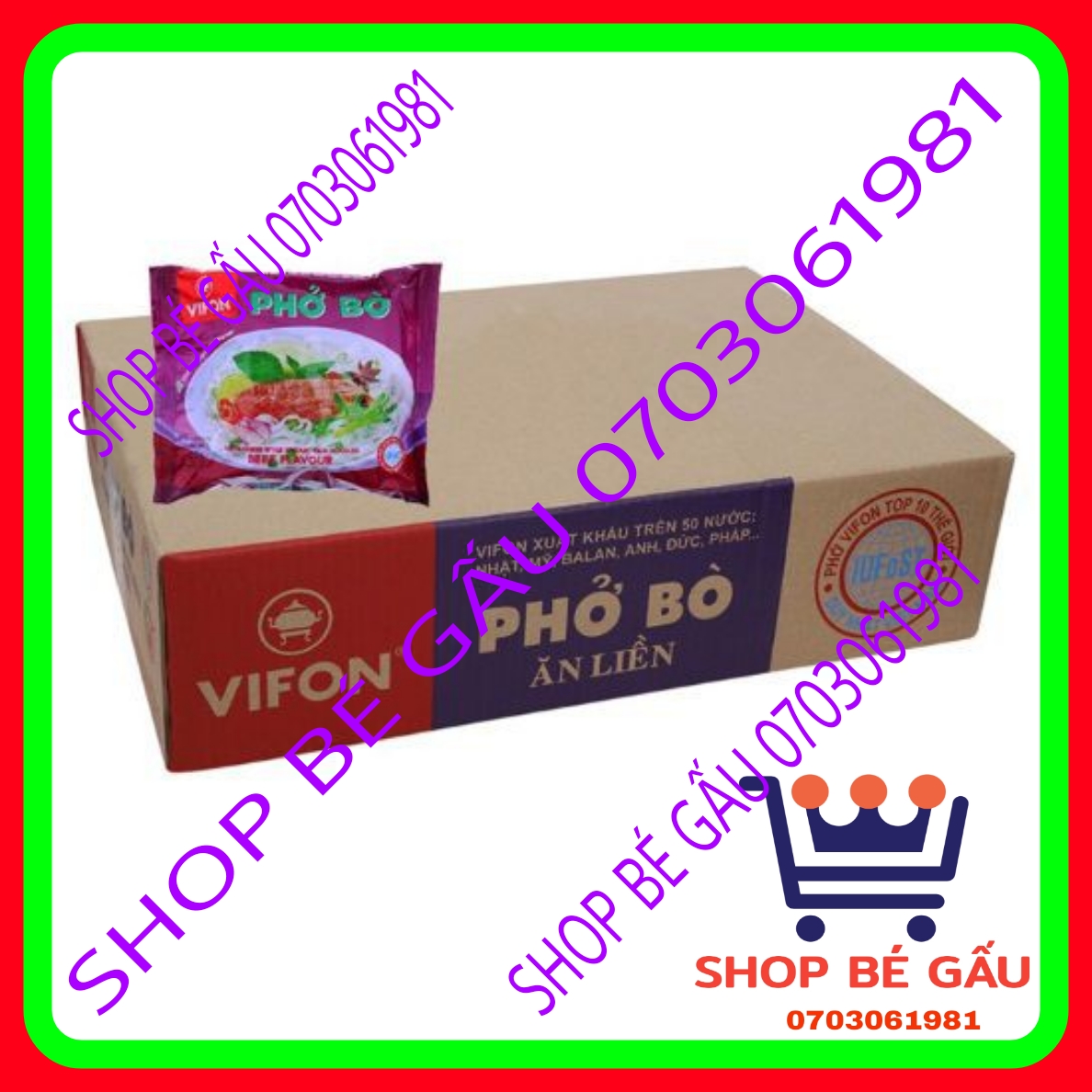 Thùng 30 gói Phở ăn liền Vifon 65g