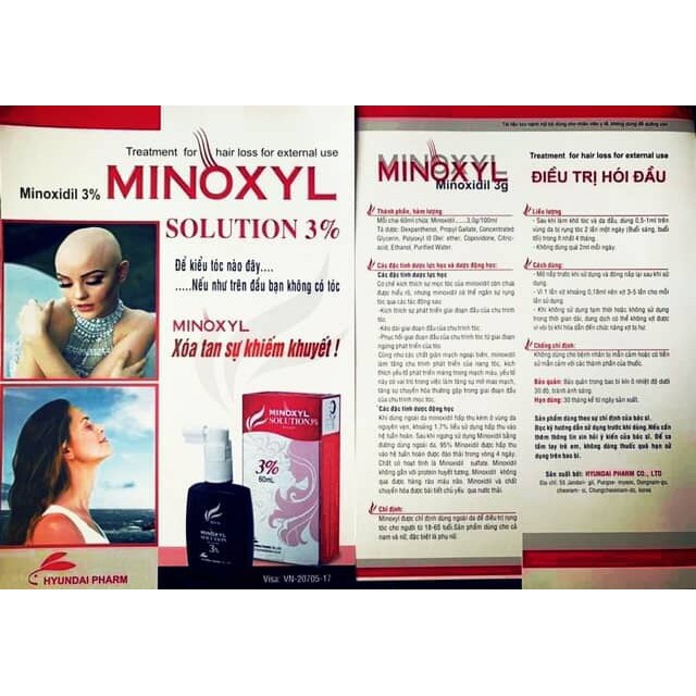 ✅[CHÍNH HÃNG] XỊT HỖ TRỢ RỤNG TÓC - HÓI MINOXYL SOLUTION 3% (MINOXIDIL 3) 60ml