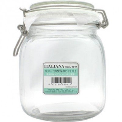 Bình đựng thực phẩm thủy tinh có gioang silicon 1000ml