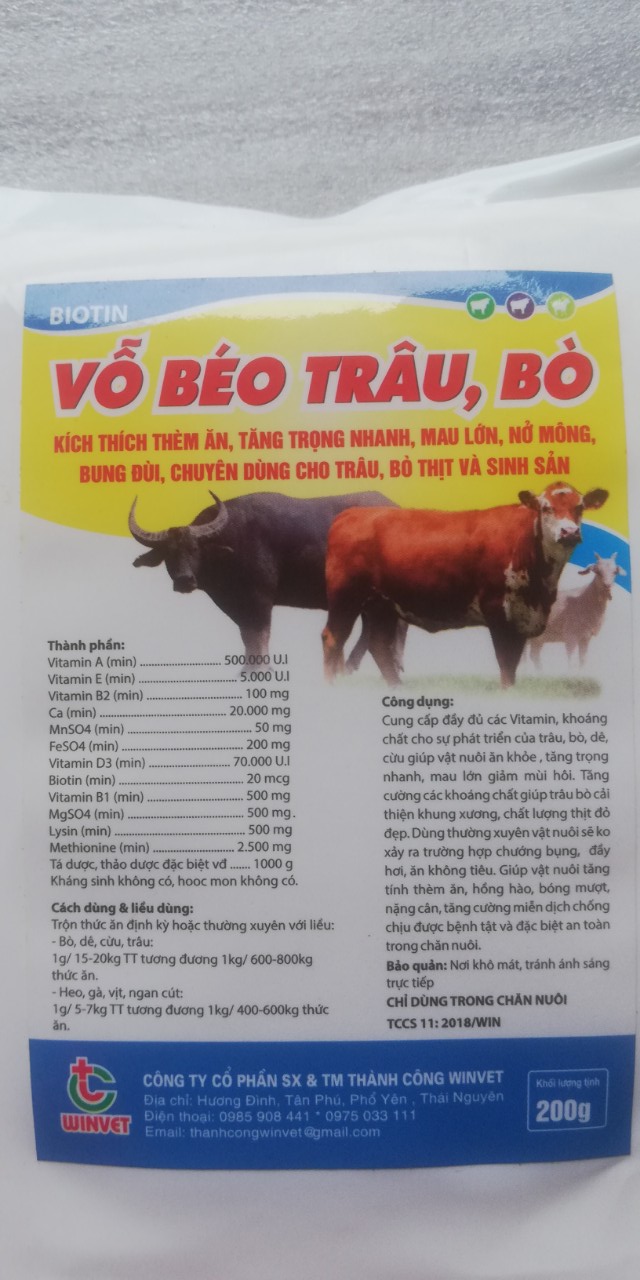 VỖ BÉO TRÂU, BÒ (1 KG/GÓI)