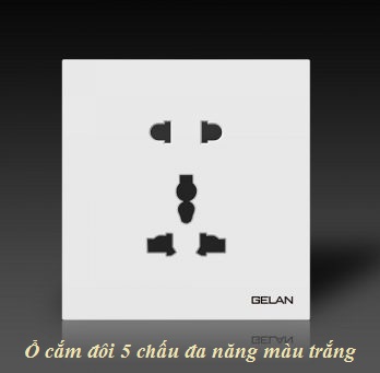 Ổ cắm đôi 5 chấu đa năng