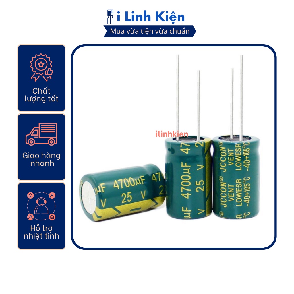 Tụ hóa 25v 47uf-4700uf tần số cao