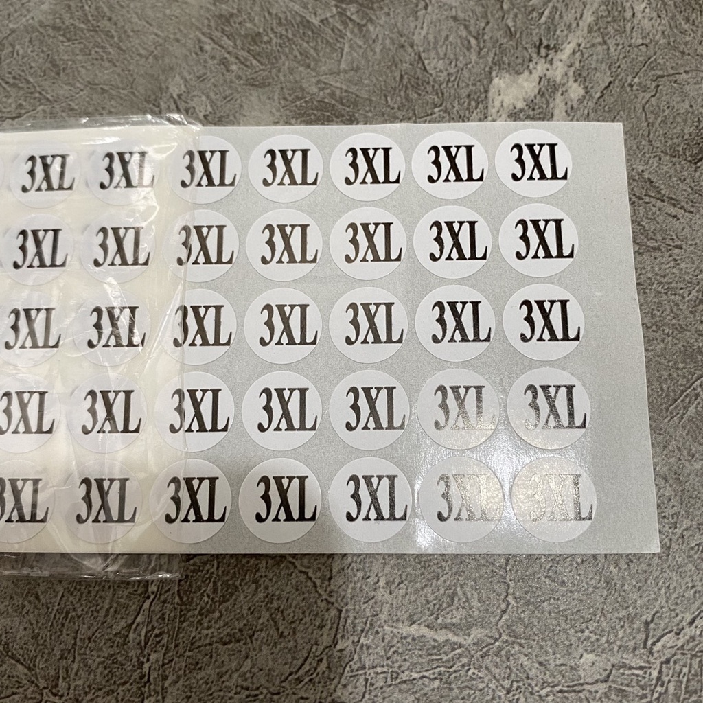 500 Size dán S,M,L,XL,2XL,3XL