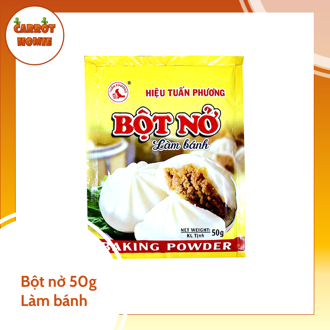 02 gói Bột nở 50g làm bánh mì, bánh bao