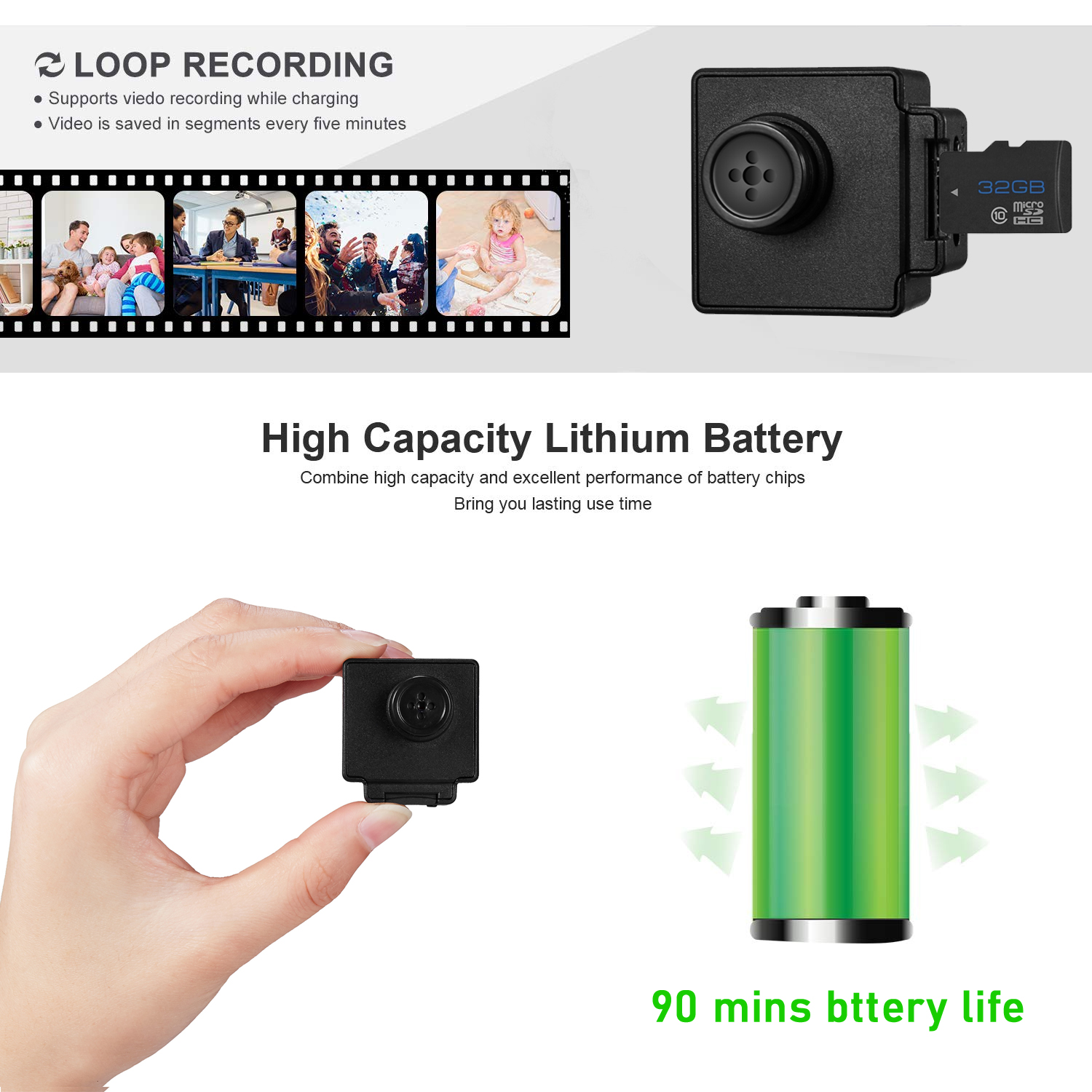 HD Mini DVR Camera 1080P Mini Camera Portable Record Digital Micro DV Recorder Security Camcorder