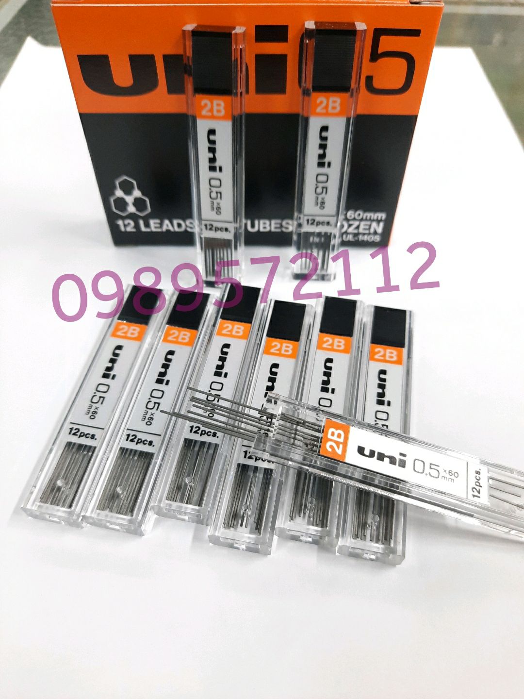 Ruột chì kim uni 2B-0.5- ngòi chì kim uni nhật bản.