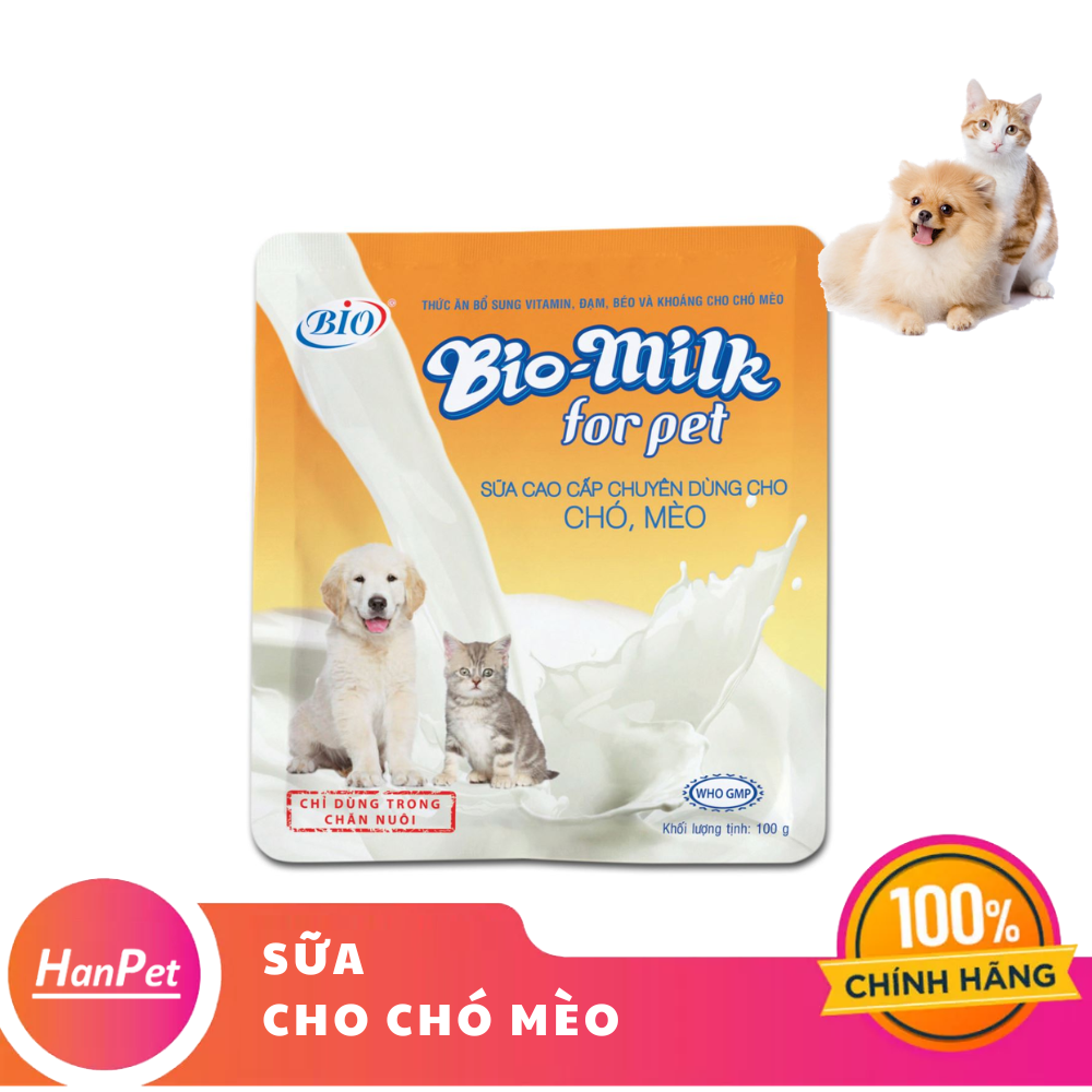 Hanpet - Sữa Bio milk sữa cho chó mèo con gói 100gr