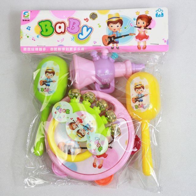 Bộ Đồ Chơi Xúc Xắc Lục Lạc 5 Món Cho Bé Yêu
