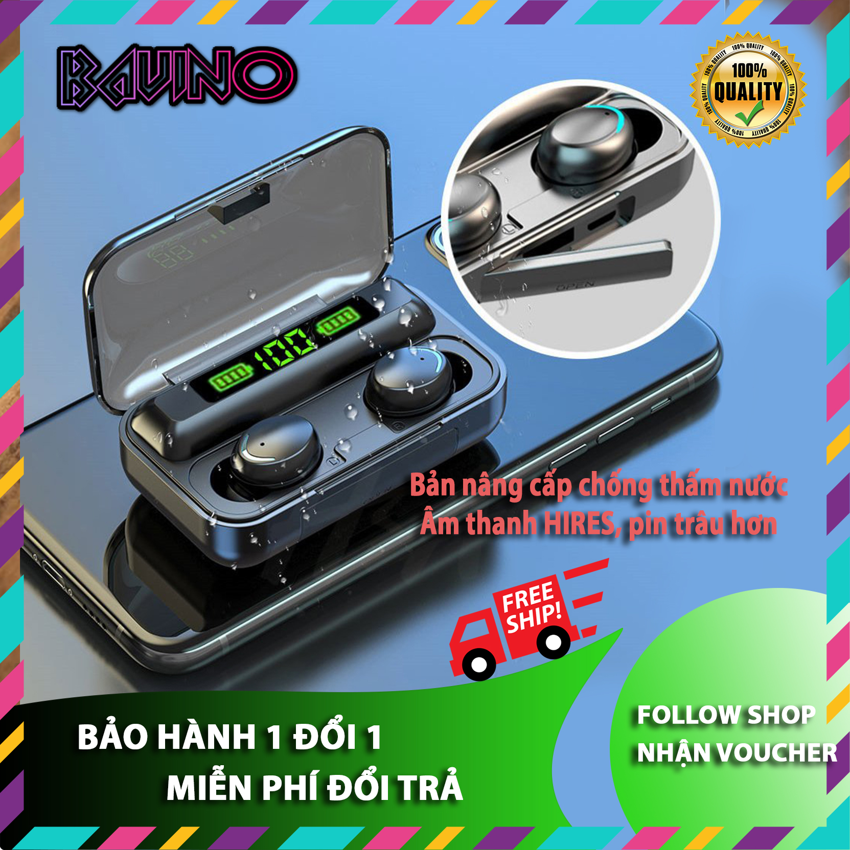 >> BÁO GIÁ TAI NGHE BLUTETOOTH NHÉT TAI X8 KHÔNG DÂY, CHỐNG NƯỚC, PIN 300 MAH, NGHE NHẠC, ĐÀM THOẠI 12H-TẶNG KÈM TAI PHỤ- | Shopee Lazada Sendo Tiki mới nhất 152 Tai Nghe Bluetooth Không Dây AMOI F95 Pin Siêu Trâu Dock Sạc 3500 mAh, Chống thấm nước, Bluetooth 5.0, tai nghe kiêm sạc dự phòng, Tai nghe bluetooth pin trâu, Tai nghe nhét tai không dây bluetooth