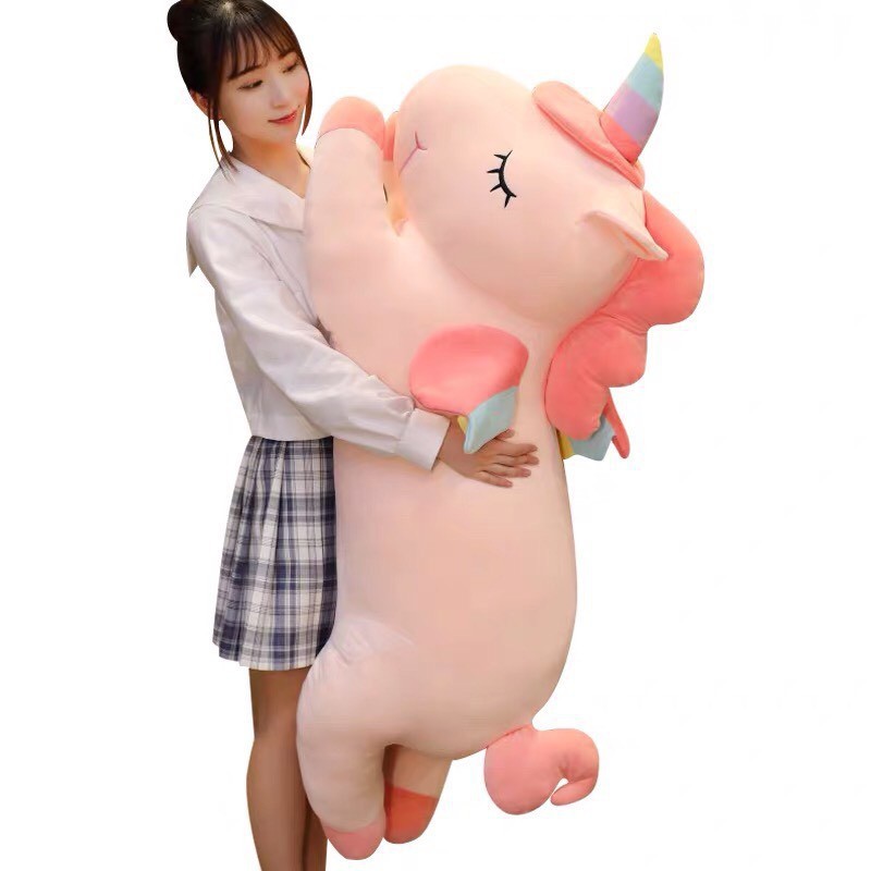 Gối Mền 3 Trong 1 Gấu Bông Kỳ Lân Dài 60cm, Gấu Bông Pony Nhập Khẩu, Hình Như Nào Mẫu Như vậy