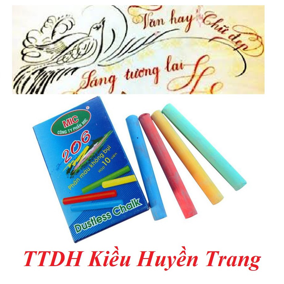Phấn Mic Màu Viết Bảng (Không Bụi)