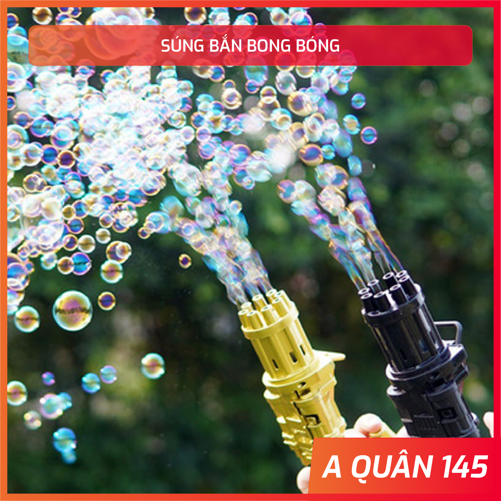 Súng bắn bong bóng 8 nòng siêu mạnh