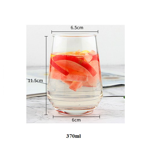 Ly thủy tinh kiểu ovan cao cấp ES7018 370ml DELI