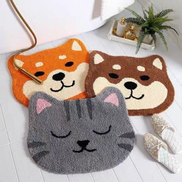 thảm lau chân hình gấu