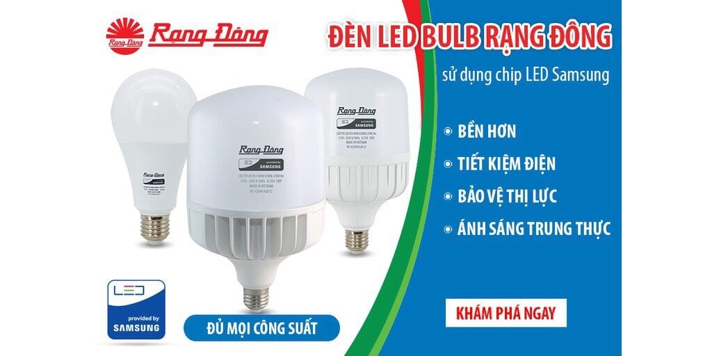 Bóng Led Rạng Đông bảo hành 2năm 1đổi1