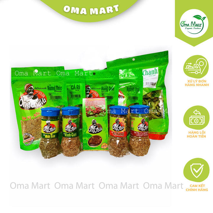 Gia vị thơm Ông Chà Và (hương thảo, kinh giới, xạ hương...)
