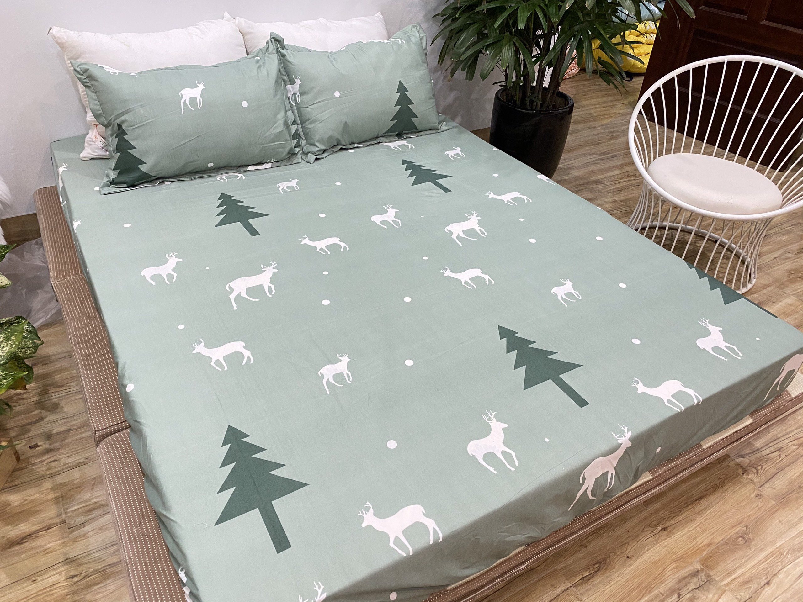 Set Ga Gối Mẫu Hươu Thông P43