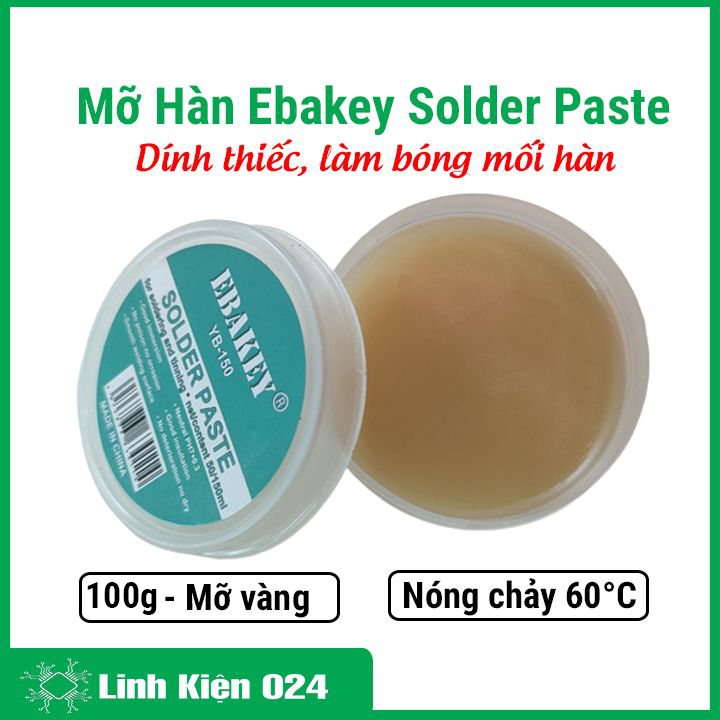 Mỡ hàn thiếc Ebakey Solder Paste 100G hàn mạch linh kiện điện tử cho mối hàn bóng đẹp