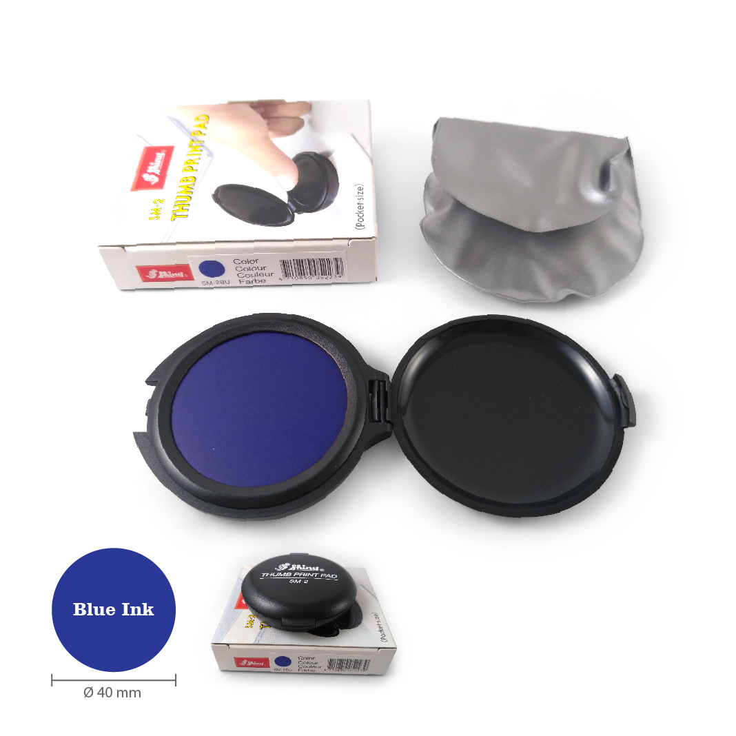 Khay tampon mực lăn tay shiny sm2/sm2a thumb print pad - hộp mực lăn chỉ tay sm2/sm2a màu xanh, màu đỏ, màu đen