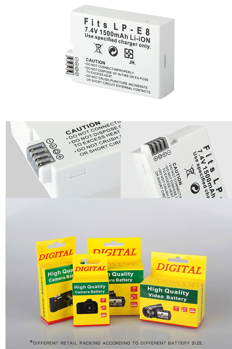 Pin máy ảnh LP-E8 camera battery