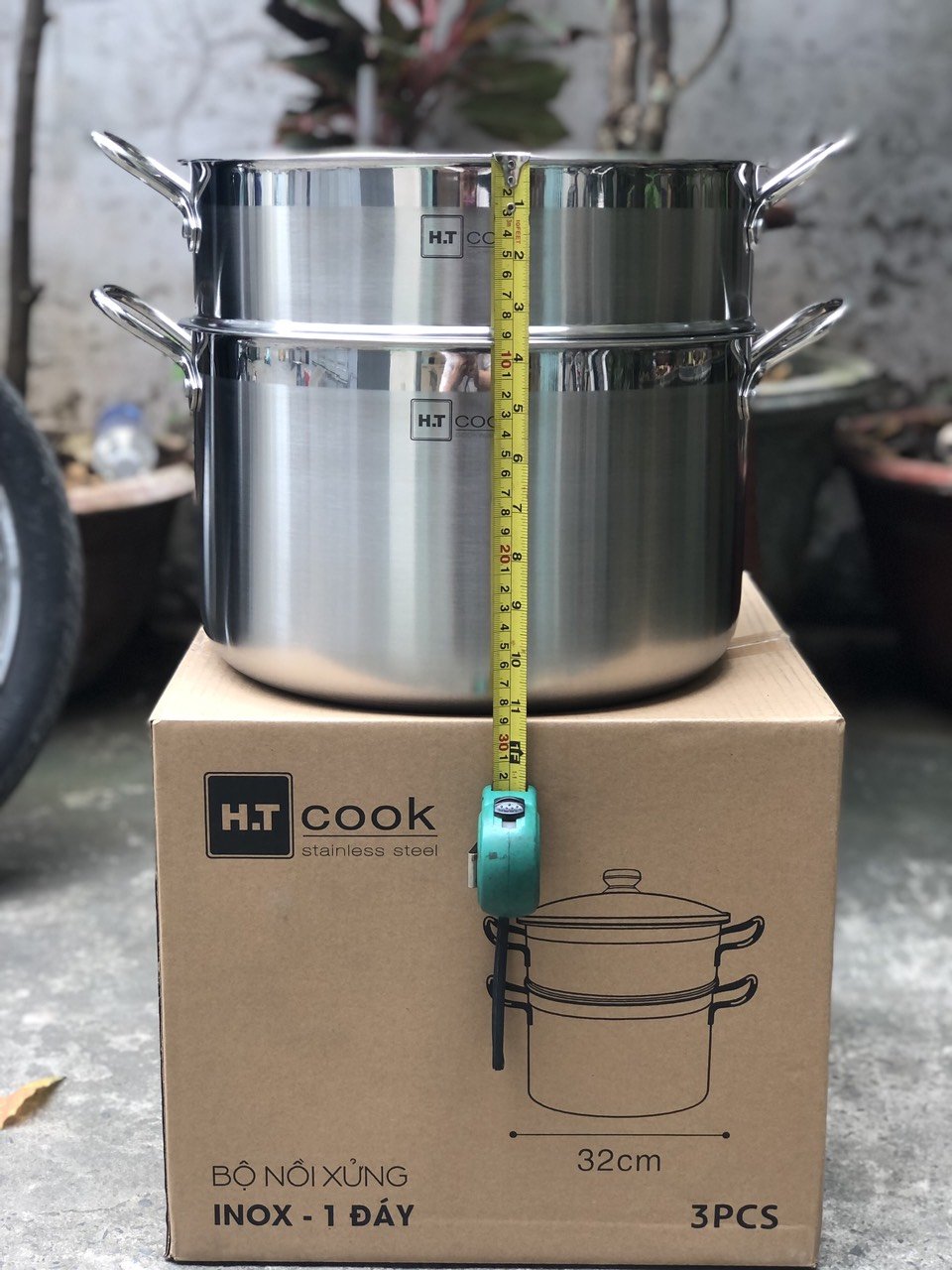 Bộ Nồi Xửng Hấp HT Cook 32cm
