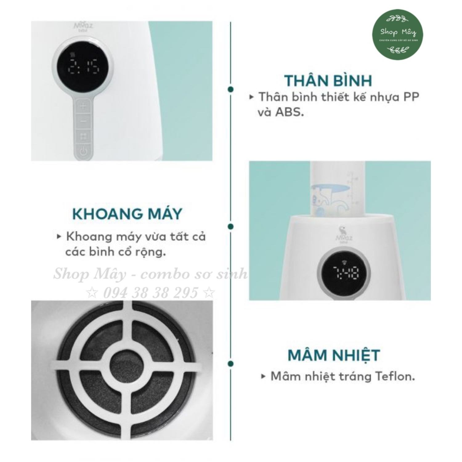 [CHÍNH HÃNG] Máy hâm sữa và tiệt trùng siêu tốc Moaz BéBé MB-021