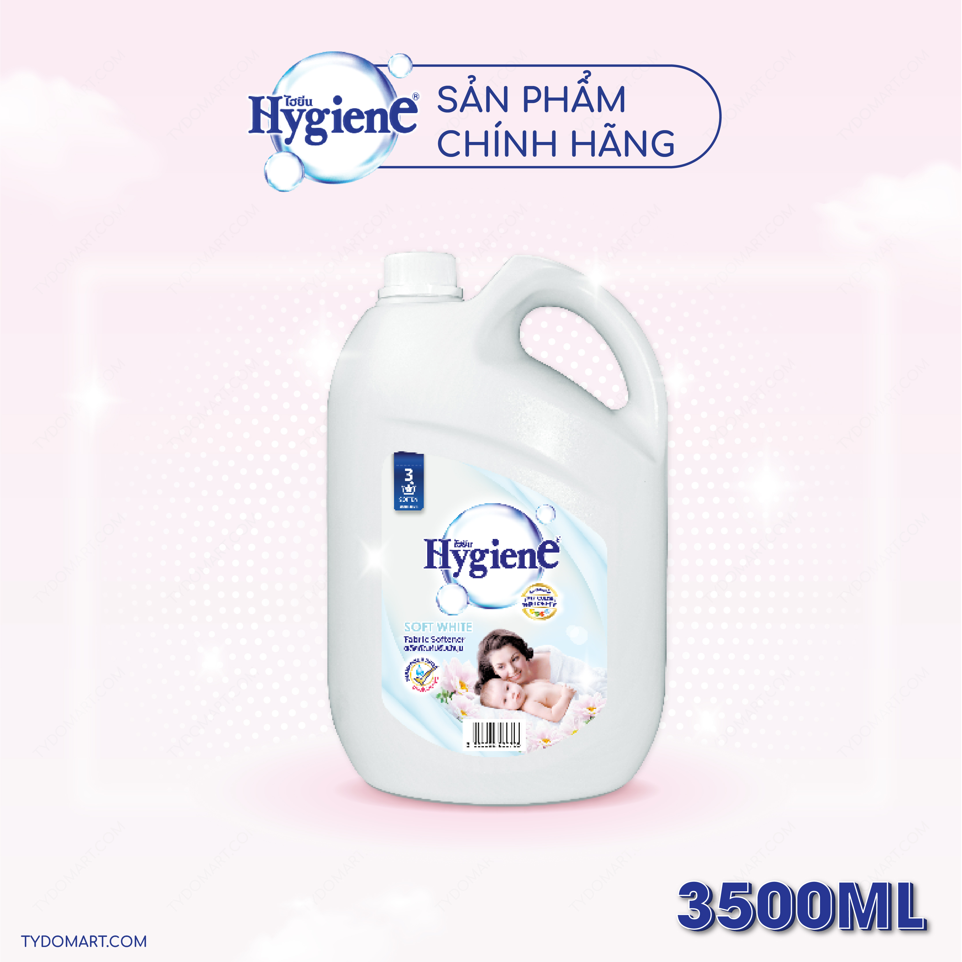 Nước xả vải Hygiene Thái Lan Can Lớn 3.5L