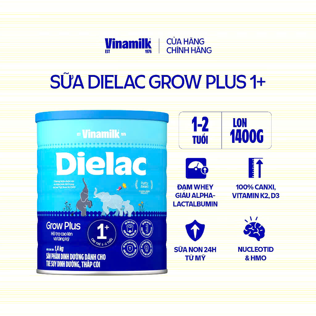 Sữa Bột Dielac Grow Plus 1+ HT 1400g (Sữa Non)