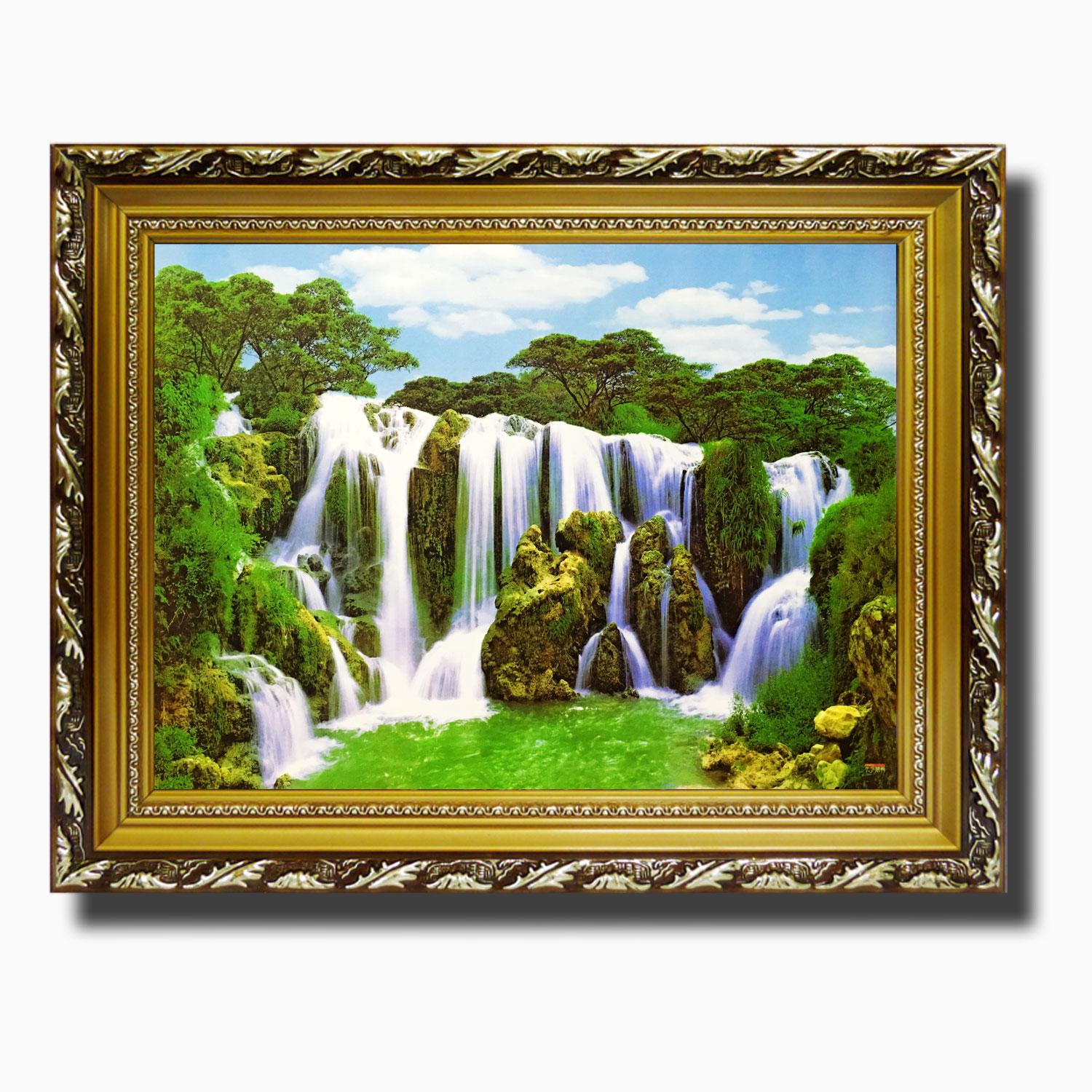 Tranh treo tường - Tiền vô như nước 68 - Tranh Minh Hiền (KHUNG GỖ - 40 x 50cm)