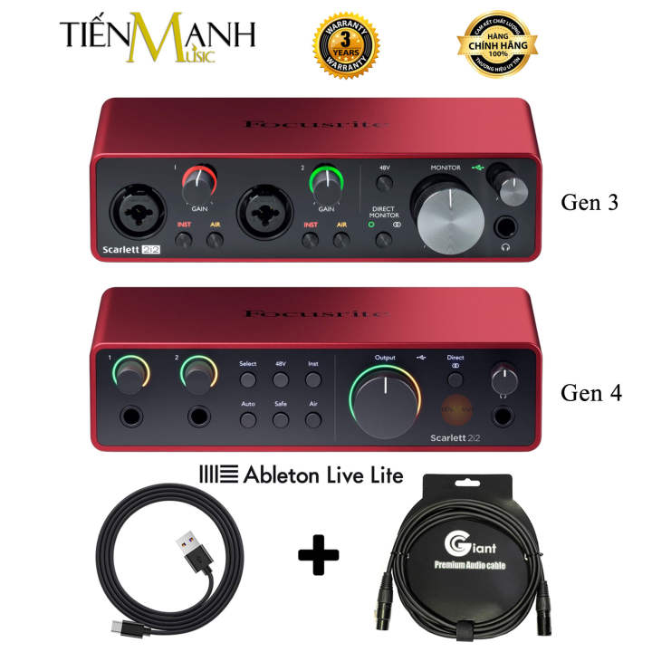 Focusrite Scarlett 2i2 Gen 4 Gen 3 Sound Card Âm Thanh - Focus USB Audio SoundCard