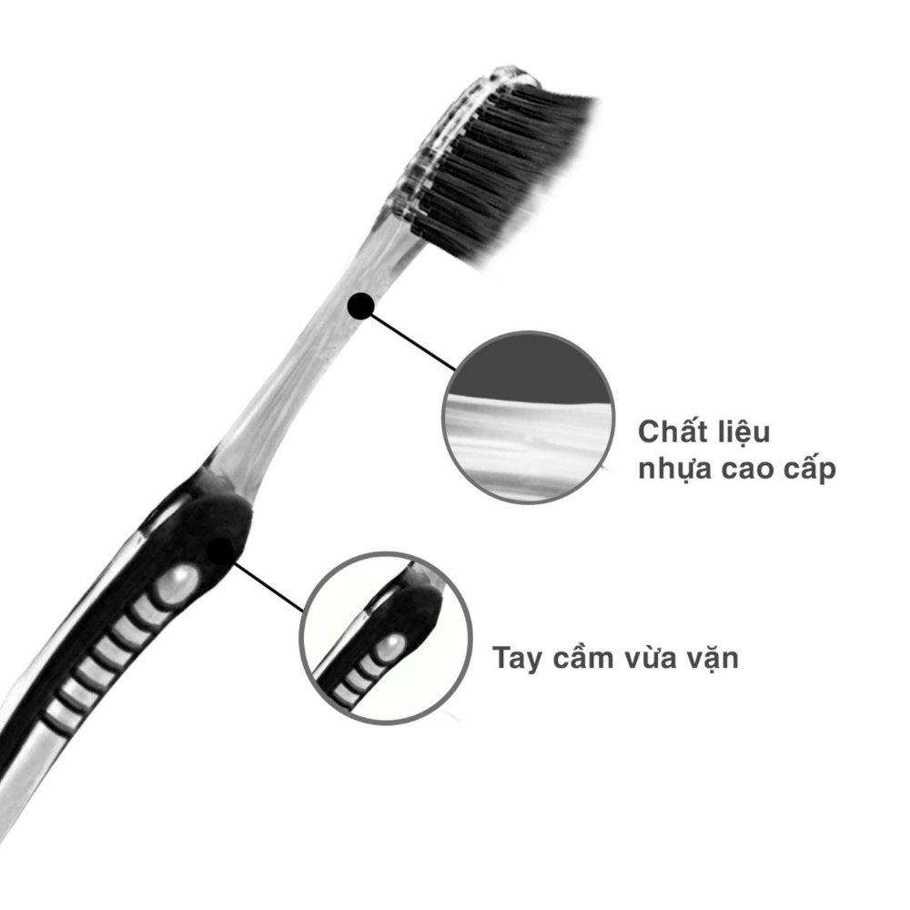 Bàn Chải Đánh Răng Tinh Chất Trà Đen Oral-B Vỉ 3 Cây