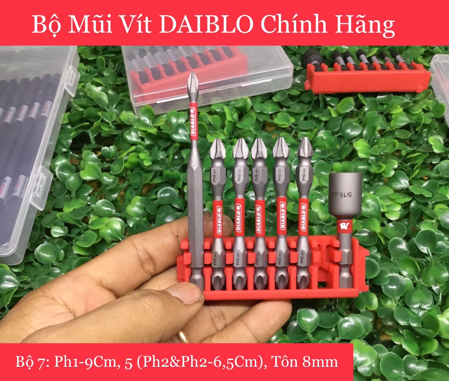 [HCM]Bộ 7 Mũi Vít DAIBLO Có Từ