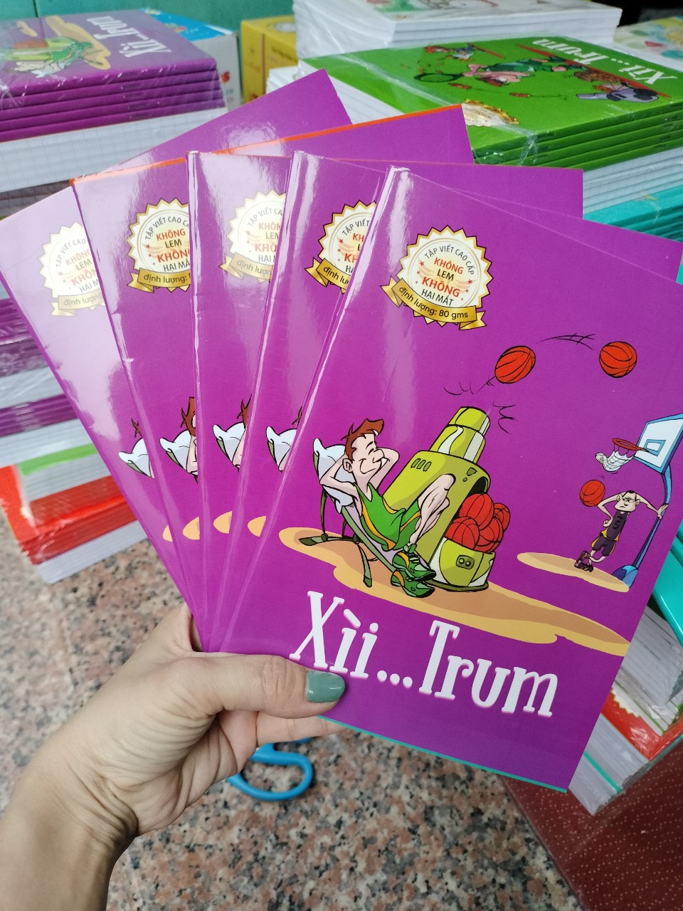 Combo 5 tập vở hs XÌ Trum 96trang 4 ô li