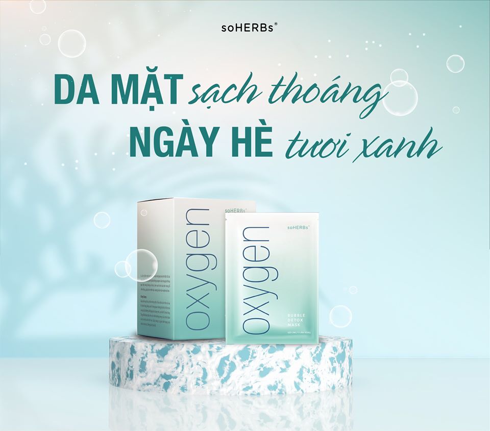 [HCM]HỘP 15 Mặt Nạ Sủi Bọt Mask Oxygen Bubble Detox soHERbs