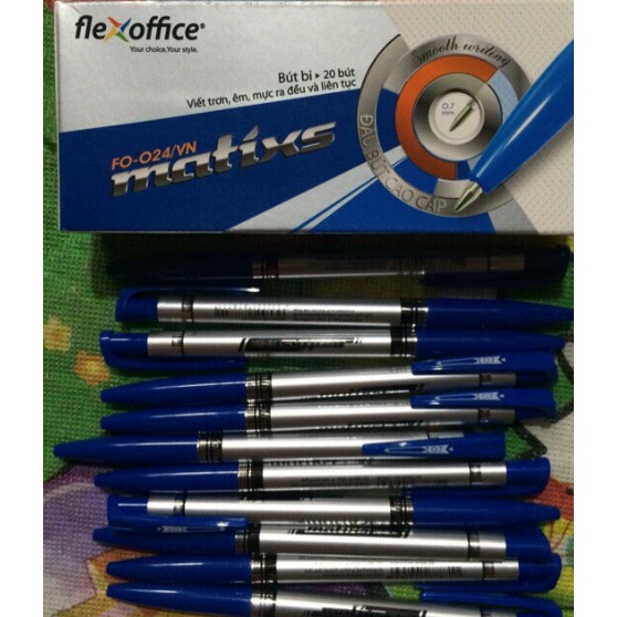 Hộp 20 Bút bi flexoffice  nét to FO - 024