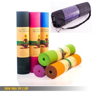 Thảm Tập Eco Yoga Mat 2 Lớp Cao Cấp 6mm Tặng Túi Đeo thumbnail