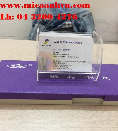 Combo 5 hộp mica đựng danh thiếp để bàn