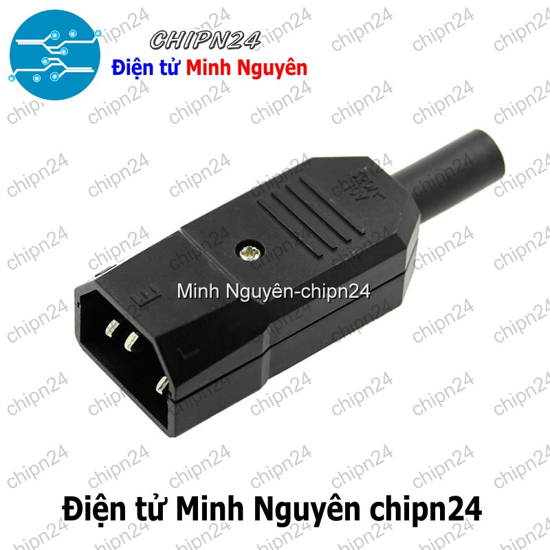 [1 cái] (Q25) Đầu Jack Nối Nguồn AC 3 Chân Đực - HH005362