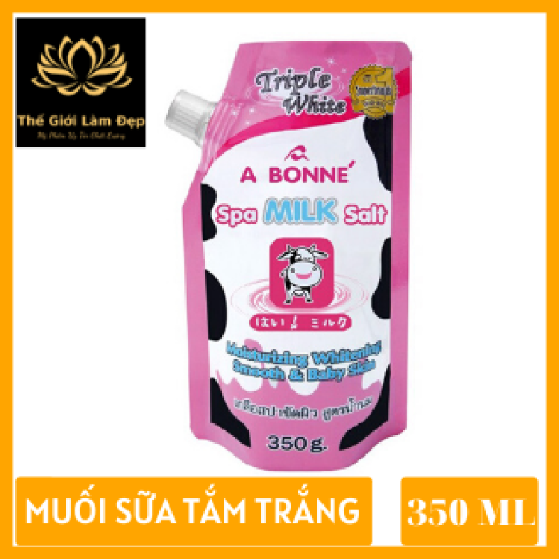 Muối Sữa Tắm Trắng Spa A Bonne- Spa Milk Salt350g, Bổ Sung Tinh Chất Thiên Nhiên Cần Thiết Giúp Da Trắng Sáng cao cấp