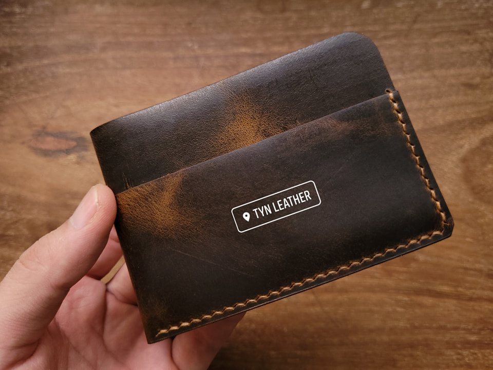 Ví Mini Card Holder Da Bò Thật