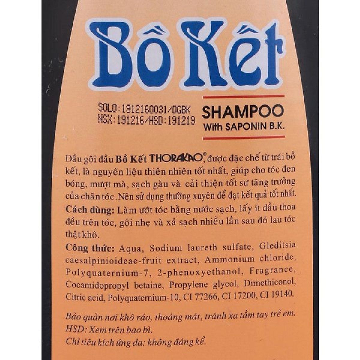 [Hcm]Thorakao Soapberry Shampoo (750ml)