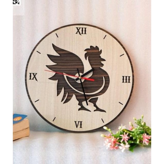 Đồng Hồ Treo Tường 12 Con Giáp Bằng Gỗ