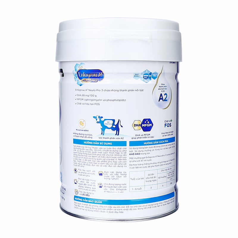Sữa bột Enfamil A2 NEURO PRO 1 800g Mới