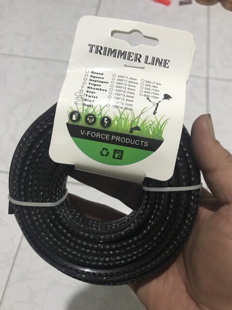 [HCM]( 3,5mm) Dây cước gai máy cắt cỏ/ dây cước máy phát cỏ. 10M ĐEN