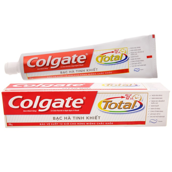 Kem đánh răng colgate total bạc hà tinh khiết 190g Thái Lan