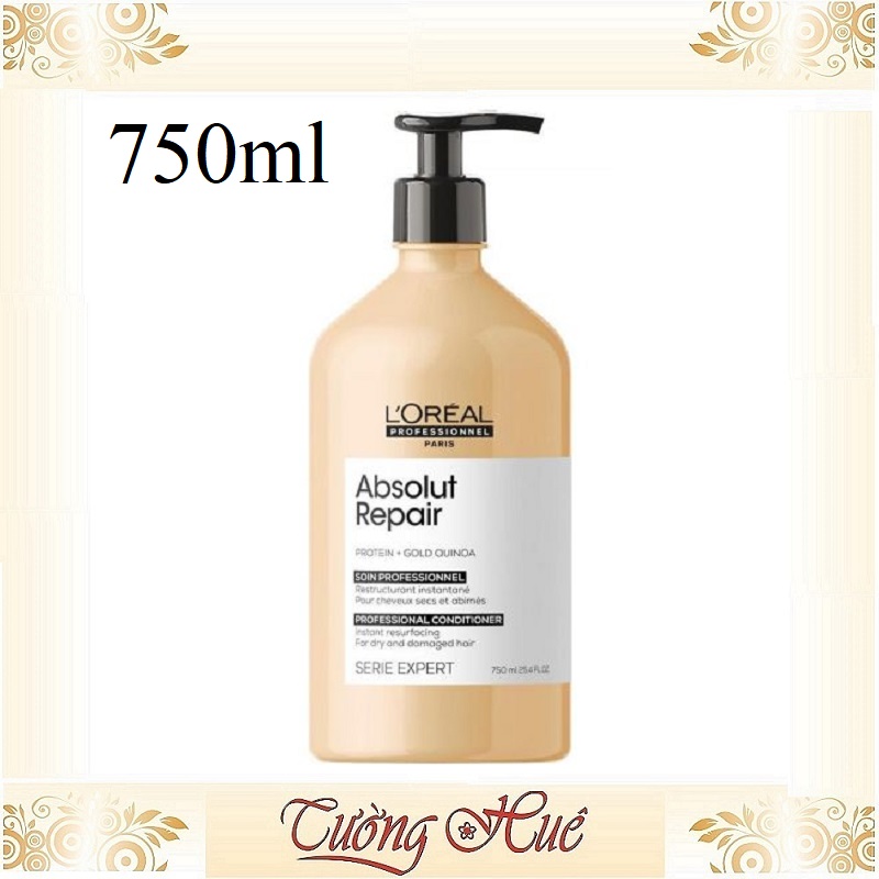Dầu xả chăm sóc tóc hư tổn L'Oréal Professionnel Serie Expert Lipidium Absolut Repair - 750ml - Vàng
