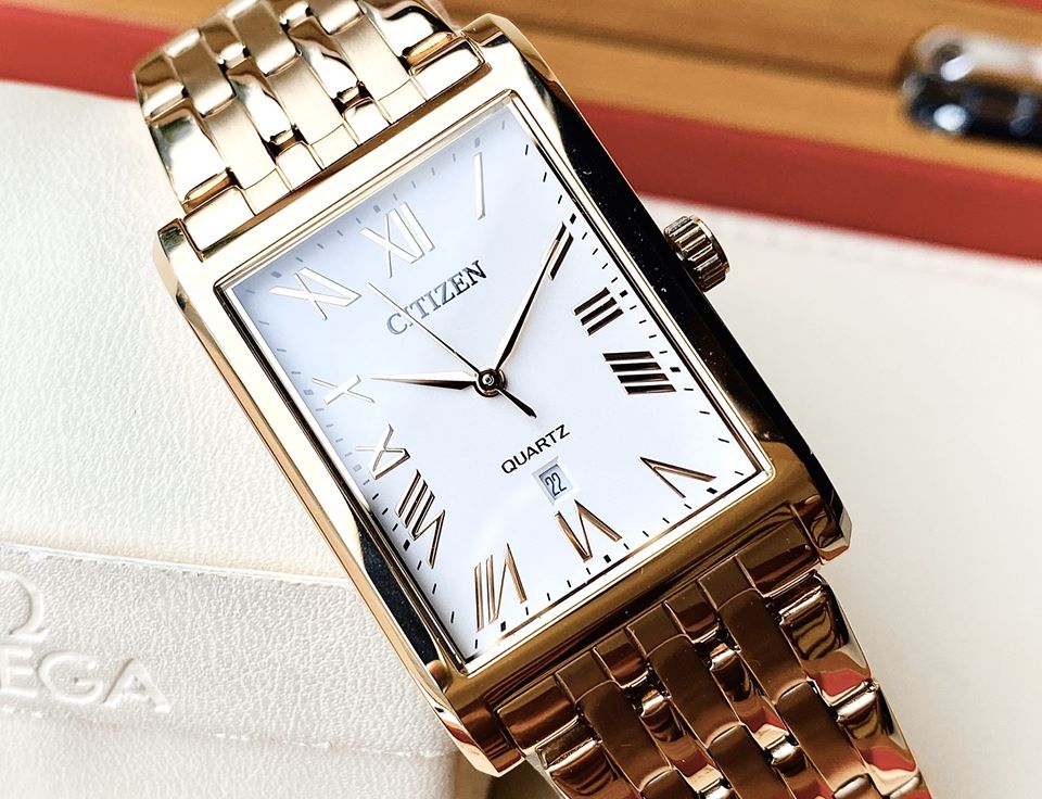 Đồng hồ quartz Nam-Nữ Citizen BH3003-51A mặt vuông dây kim loại